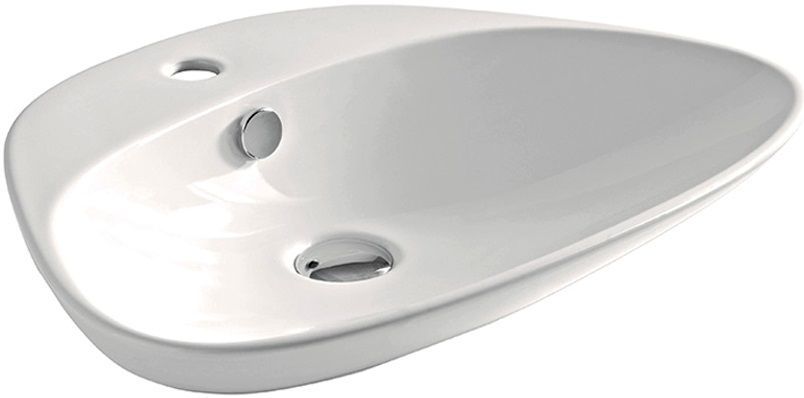 Раковина накладная ArtCeram Plettro Quadro 59 PTL002 01 00 bi