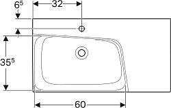 Раковина Geberit Xeno2 90 500.533.01.1