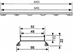 Решетка TECE TECEdrainline Plate II 600772